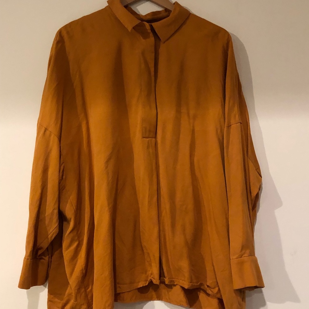 Pumpkin Colored COS Blouse - L
